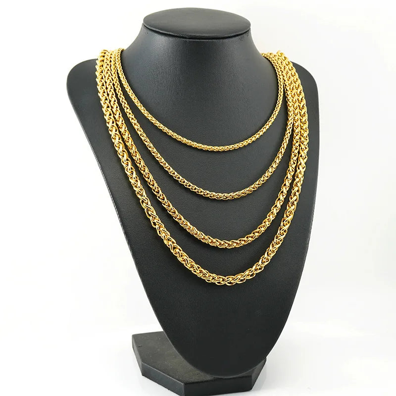 Men's Titan Twist Stainless Steel Chain Necklace