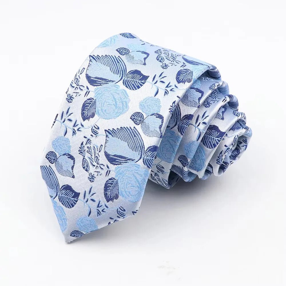 Men’s 6cm Floral Slim Tie - The Crew