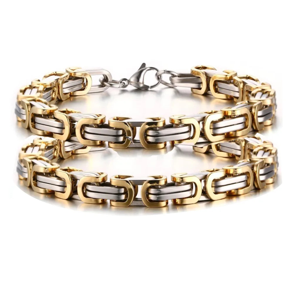 Biker Style Stainless Steel Bracelet Durable & Stylish | The Crew