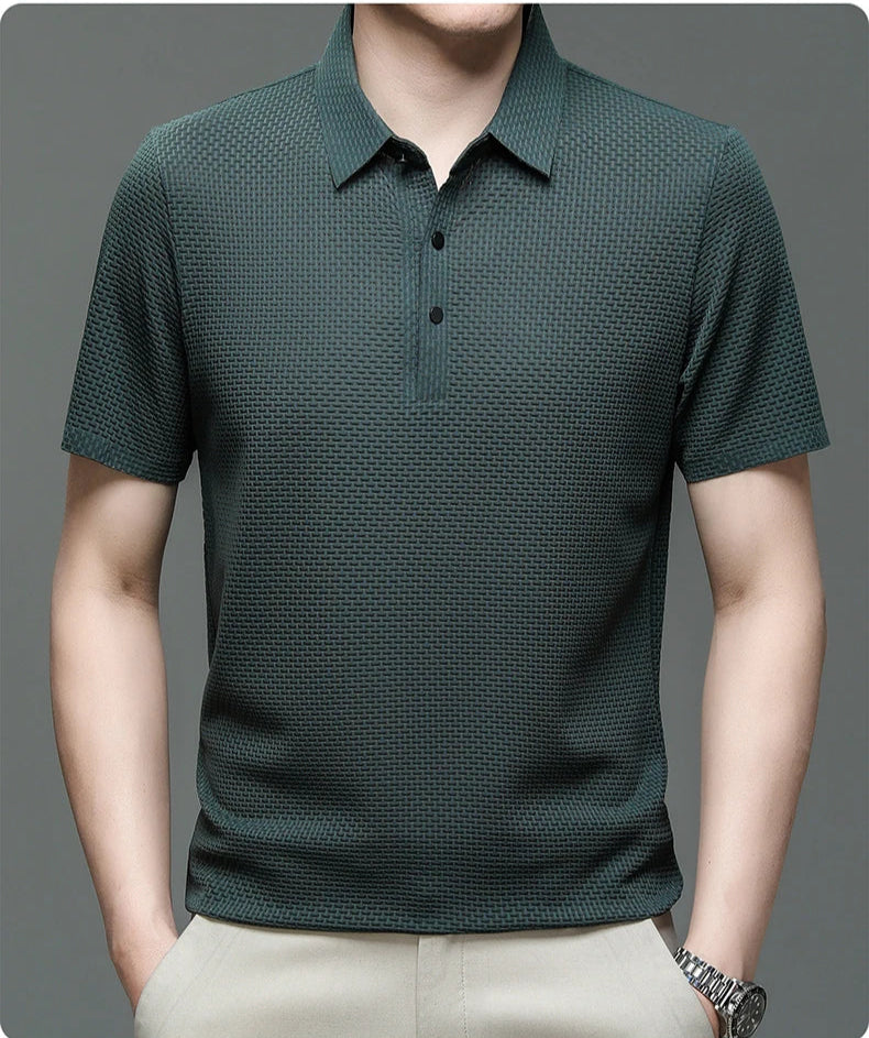 Men’s Solid Color Polo Shirt – Comfortable & Stylish – The Crew