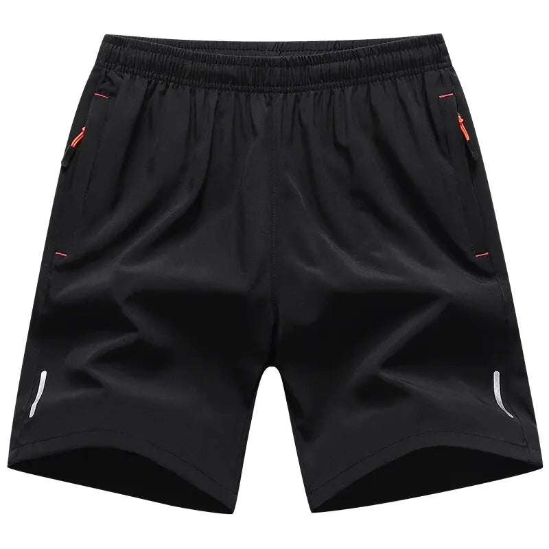 Black lightweight sports shorts front view men – The Crew