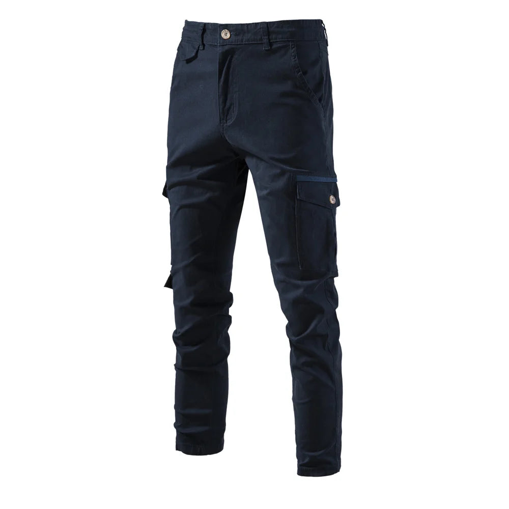 Men’s Navy Cargo Pants Back View – The Crew