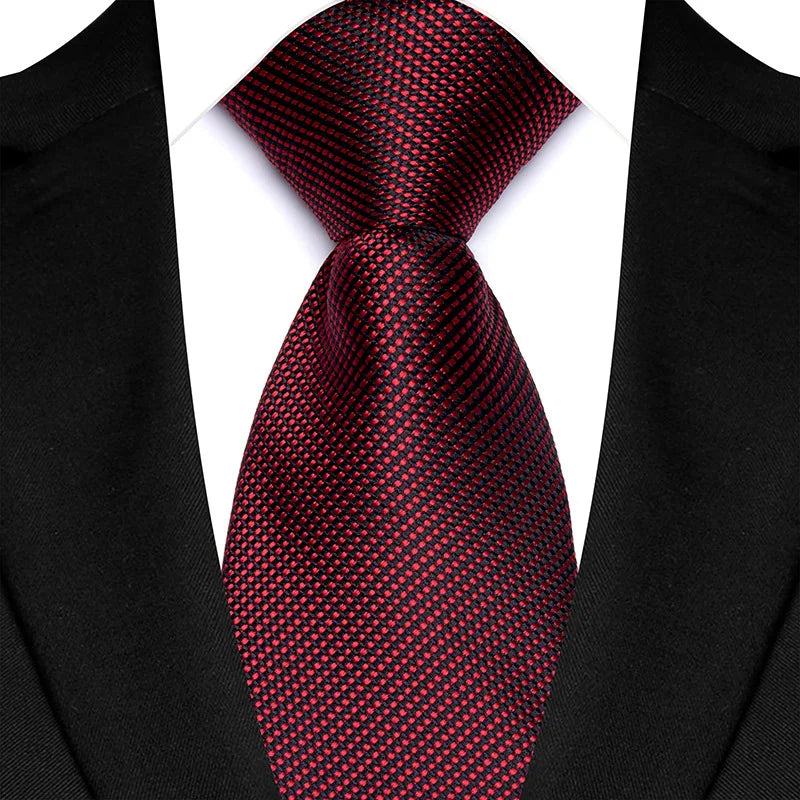 Men’s Red Paisley Jacquard Tie – The Crew