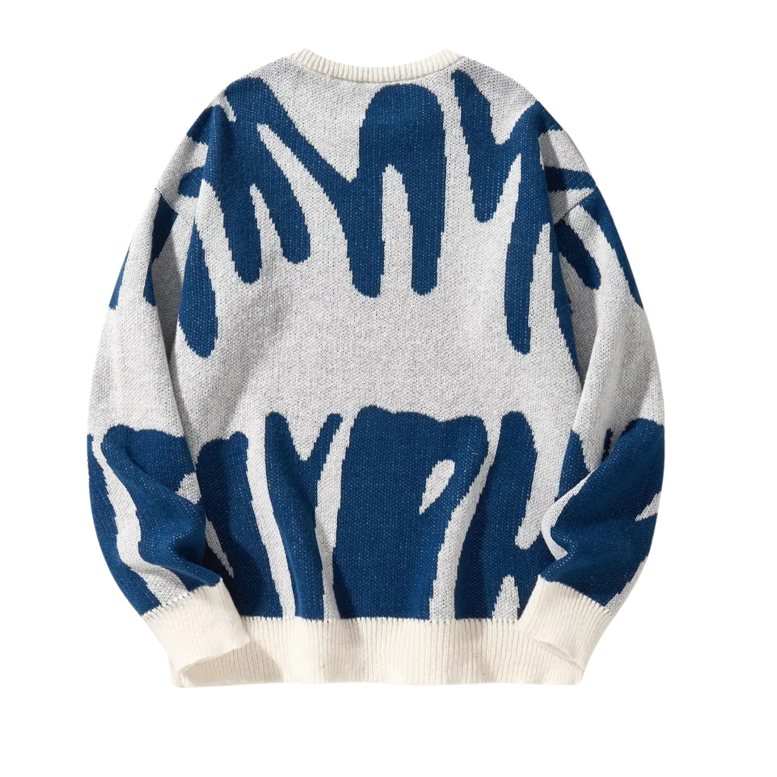 Blue Men’s Jacquard Knit Sweater – The Crew