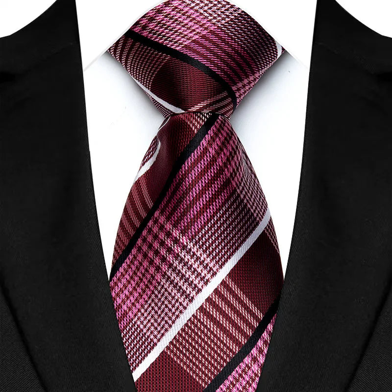 Men’s Red Patterned Tie Elegant Knot – The Crew