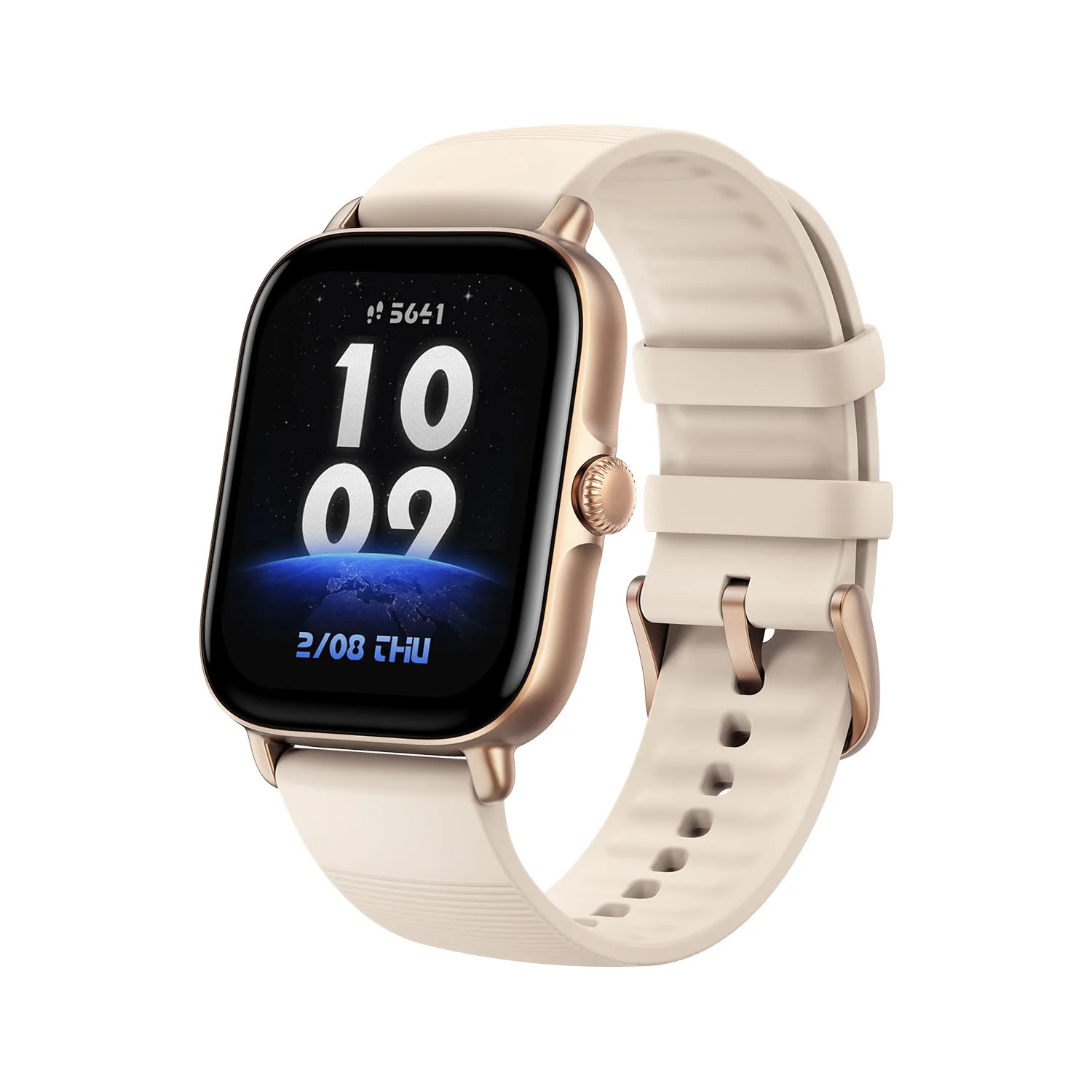 Amazfit GTS 4 Mini smartwatch beige strap style – The Crew