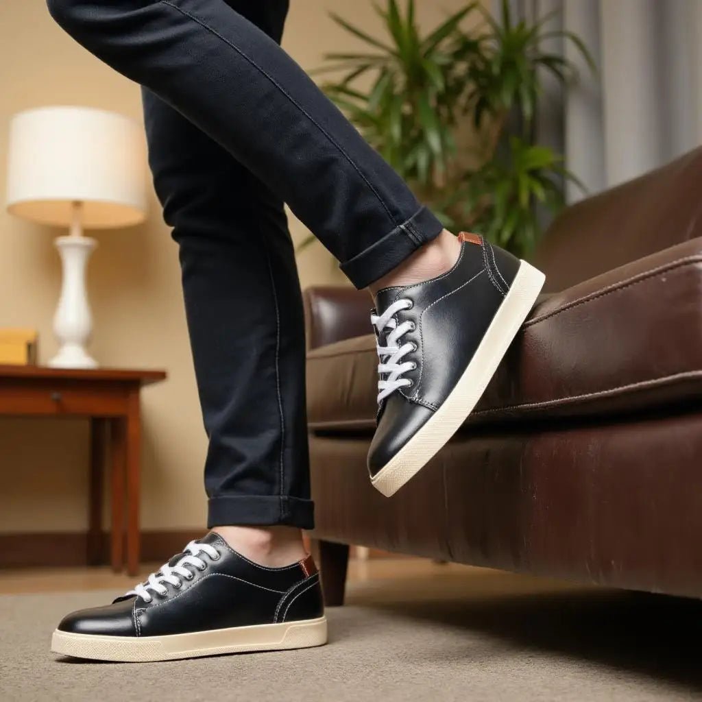 Men’s Premium Leather Sneakers – Luxury Casual Style - The Crew