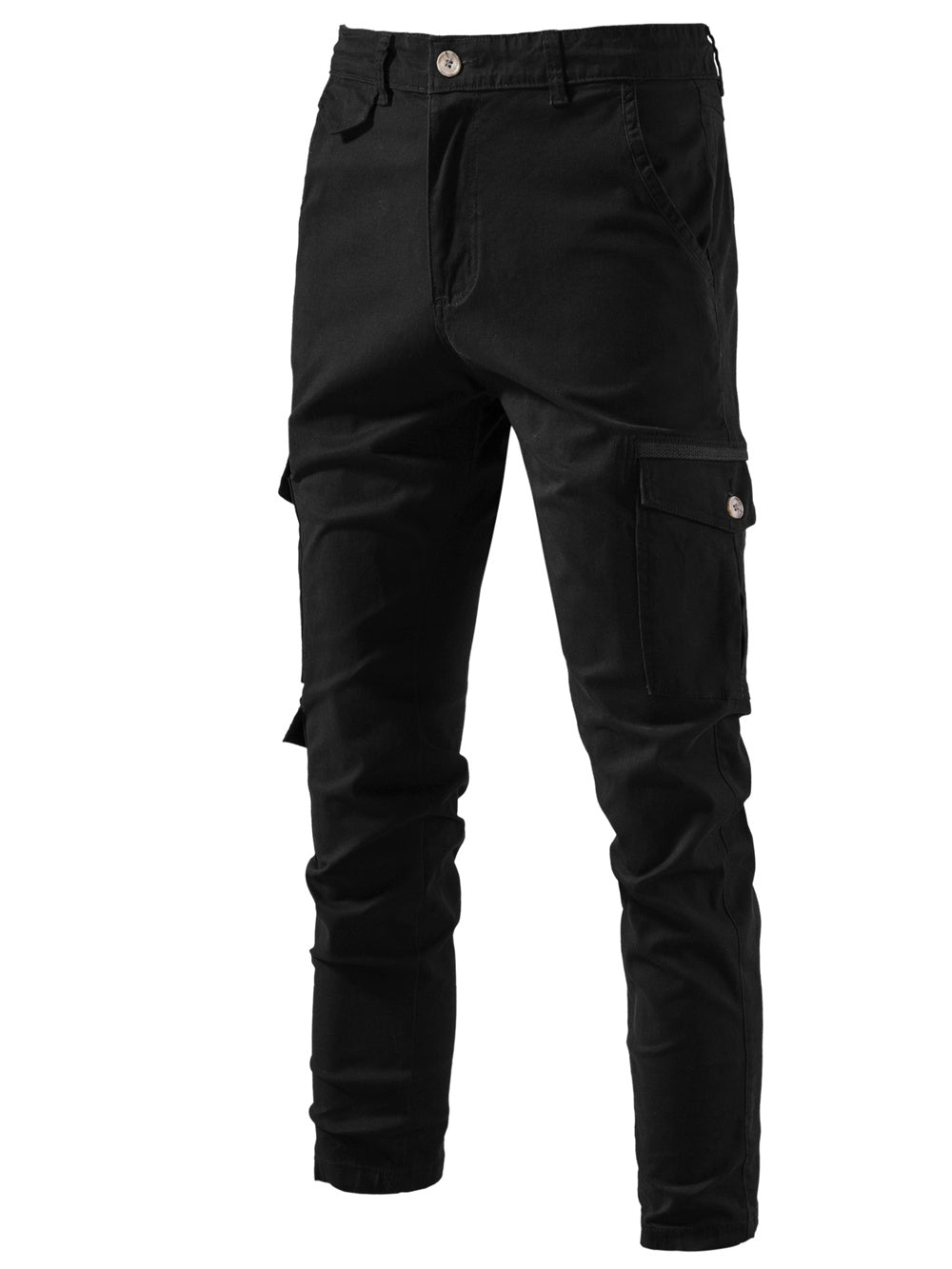 Men’s Black Cotton Cargo Pants – The Crew
