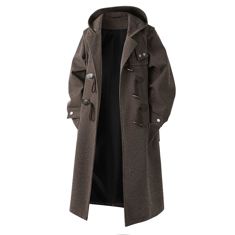 Men’s Hooded Windbreaker Coat – Autumn Winter - The Crew