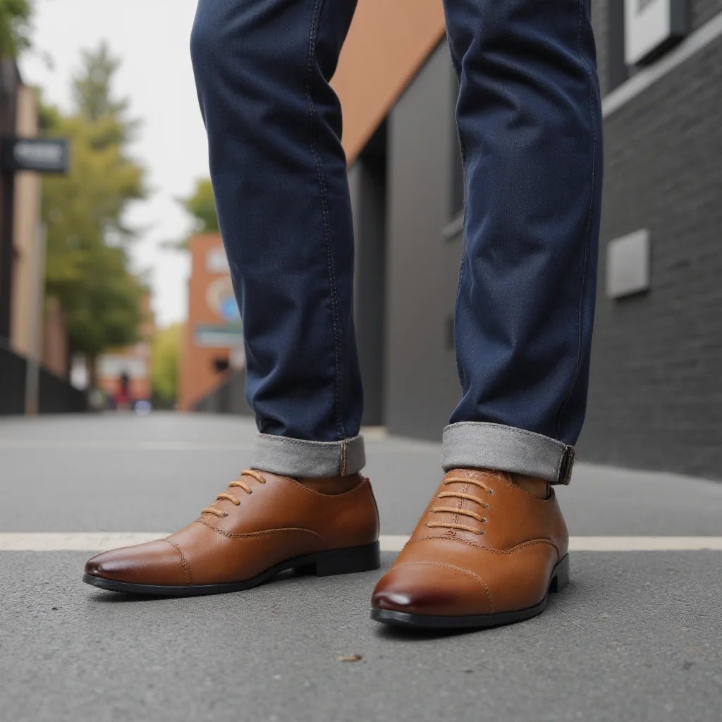 Men’s Elegant Oxford Shoes – Classic Leather Dress Style - The Crew