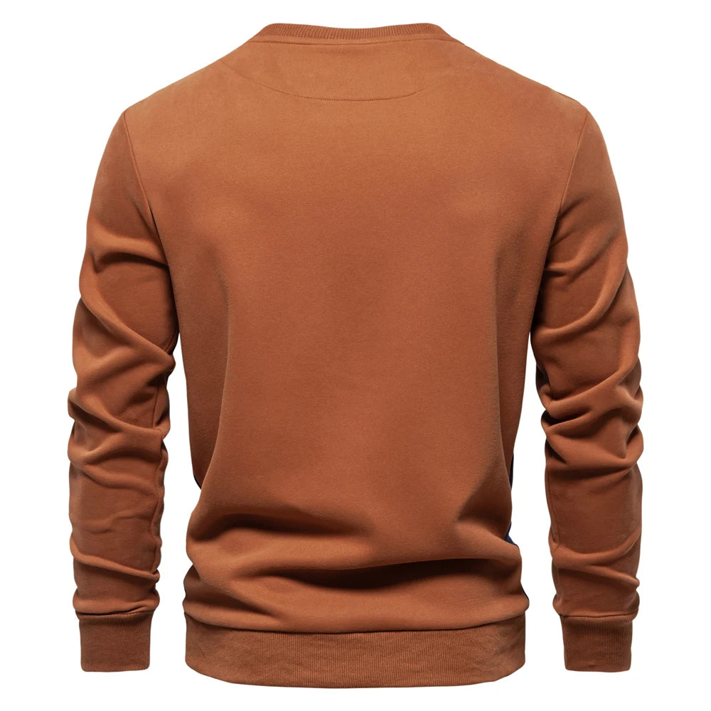 Rust brown casual sweatshirt back men – The Crew