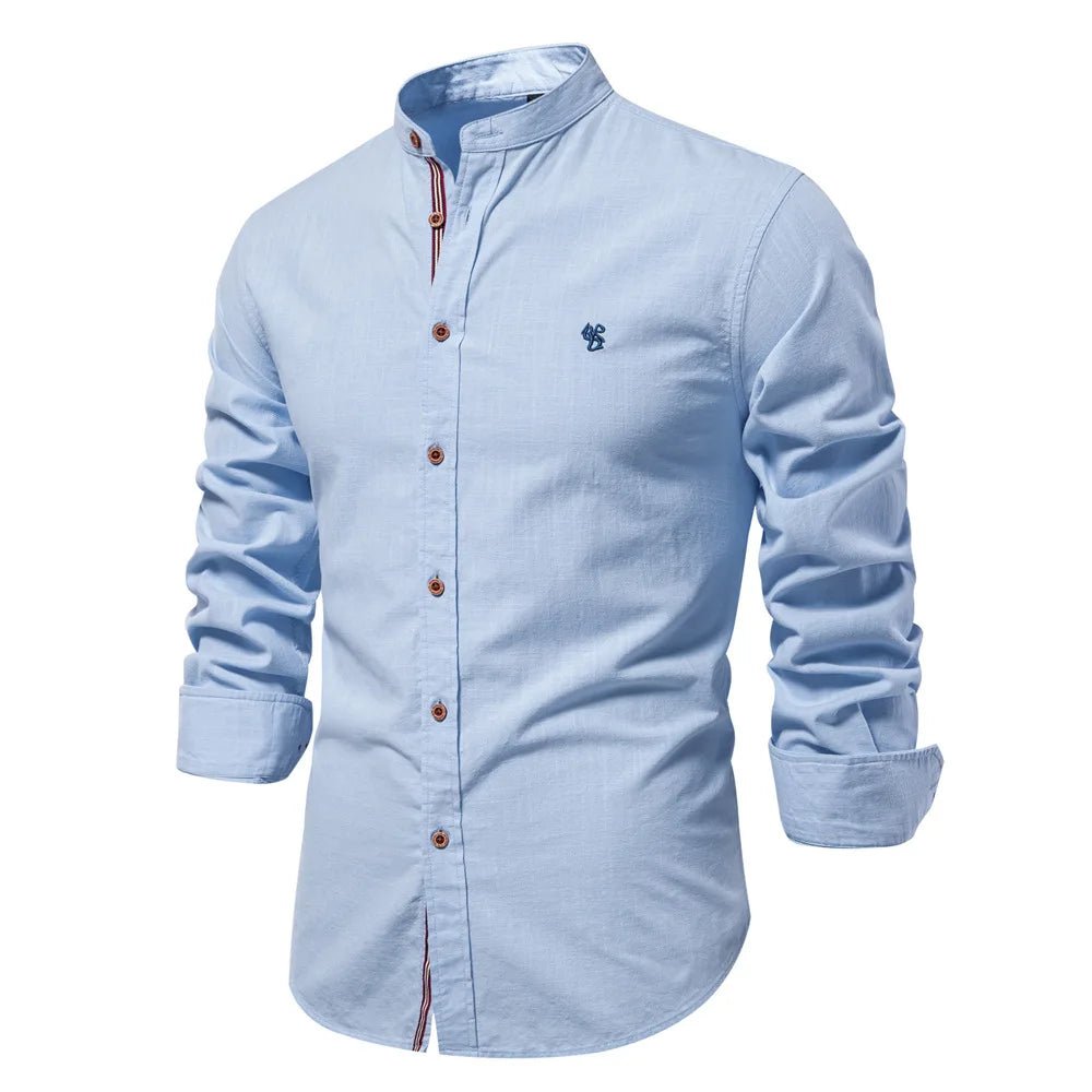 Men’s Premium Cotton Linen Shirt – Breathable Casual Style - The Crew