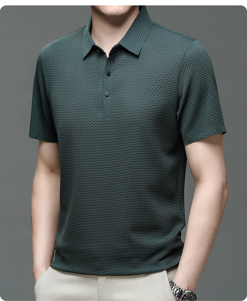 Men’s Solid Color Polo Shirt – Comfortable & Stylish – The Crew