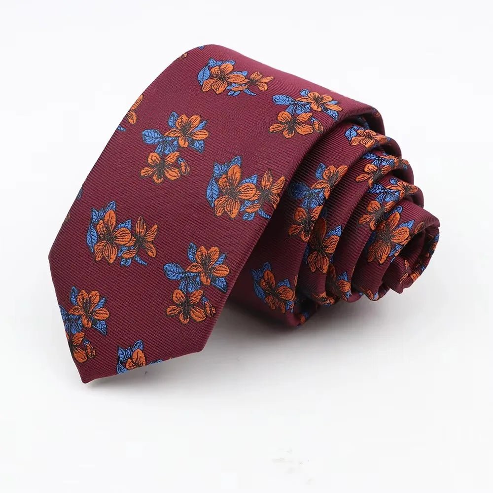 Men’s 6cm Floral Slim Tie - The Crew