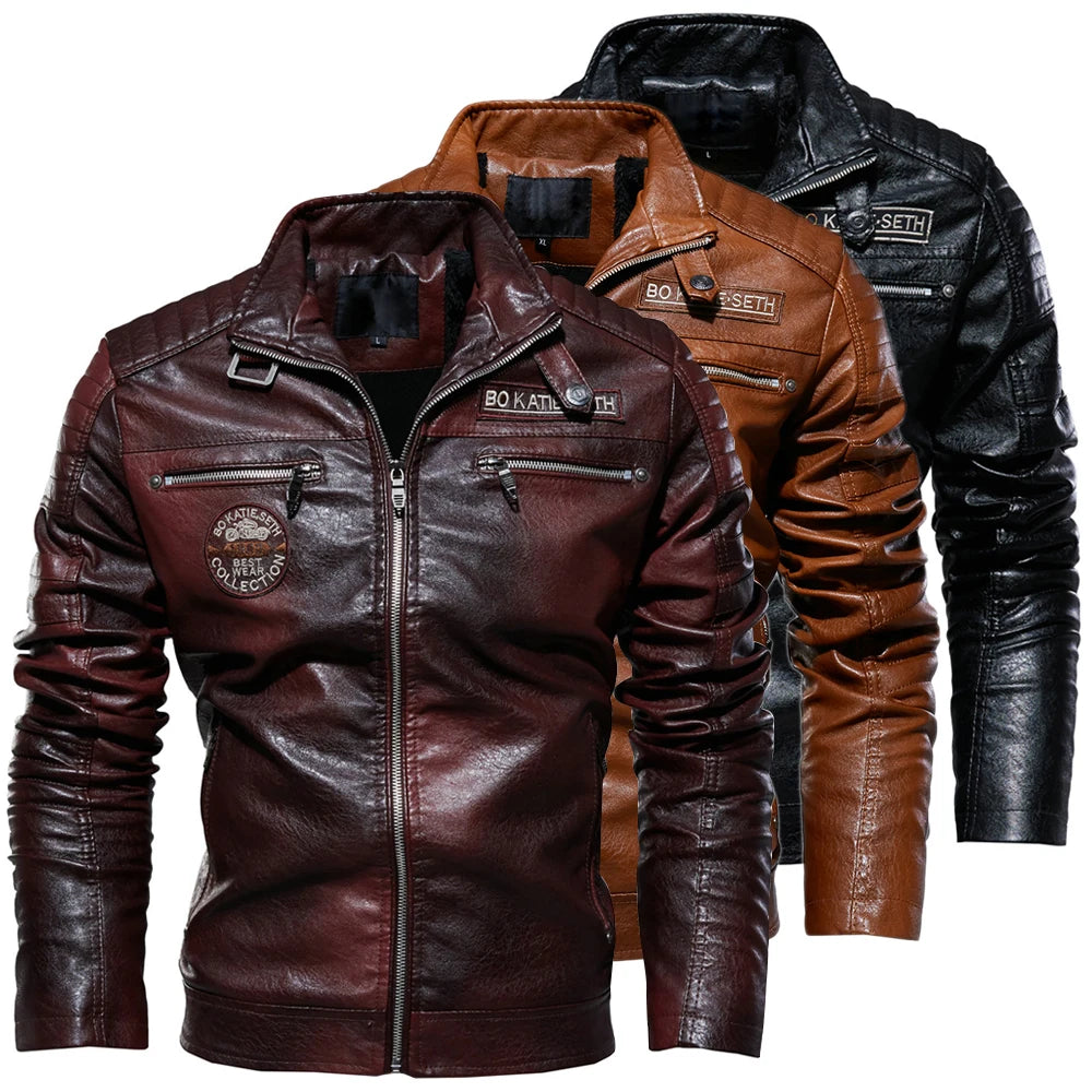 Multiple color options faux leather biker jackets – The Crew