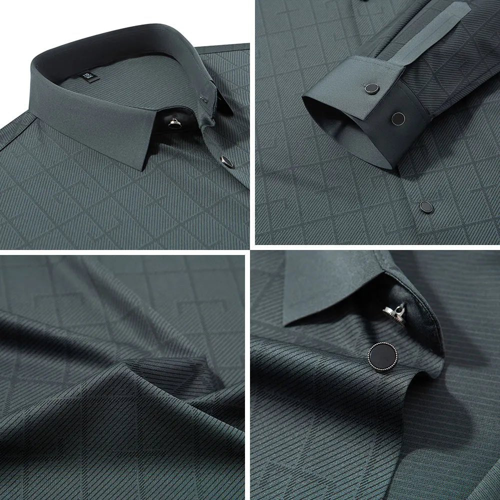 Men’s Mulberry Silk Plaid Shirt – Premium Casual Style - The Crew