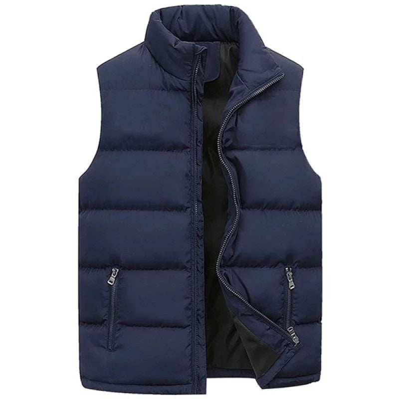 Navy Blue Men’s Waterproof Winter Vest – The Crew