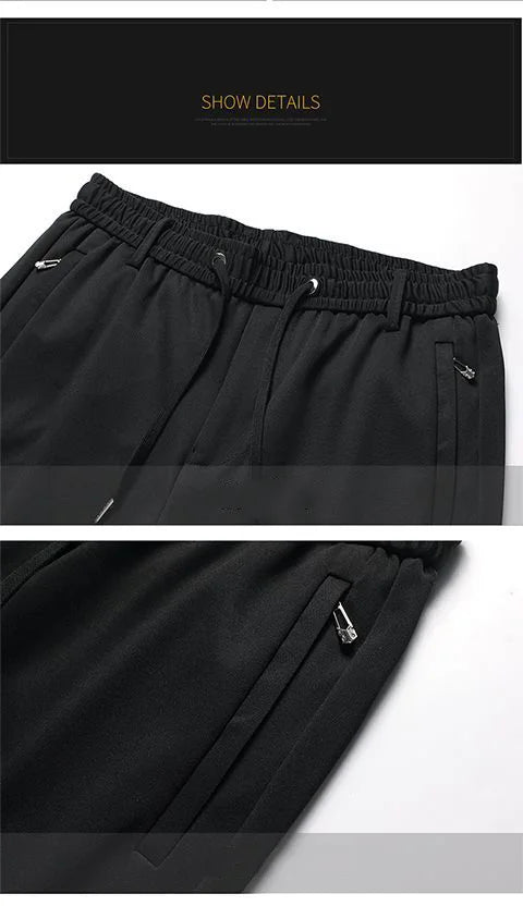 Elastic waistband cotton dress pants detail – The Crew