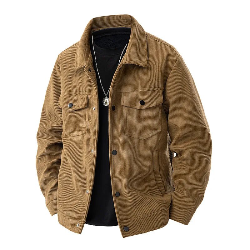 Men’s Vintage Corduroy Work Jacket – Retro Casual Style - The Crew
