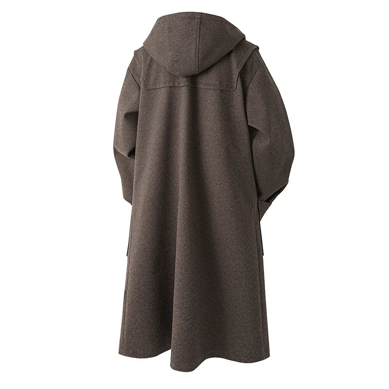 Men’s Hooded Windbreaker Coat – Autumn Winter - The Crew