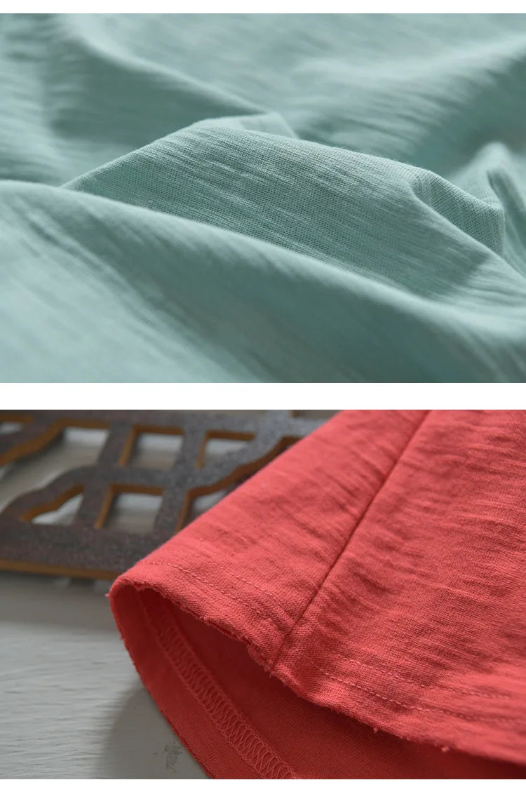 Light mint green cotton T-shirt folded – The Crew