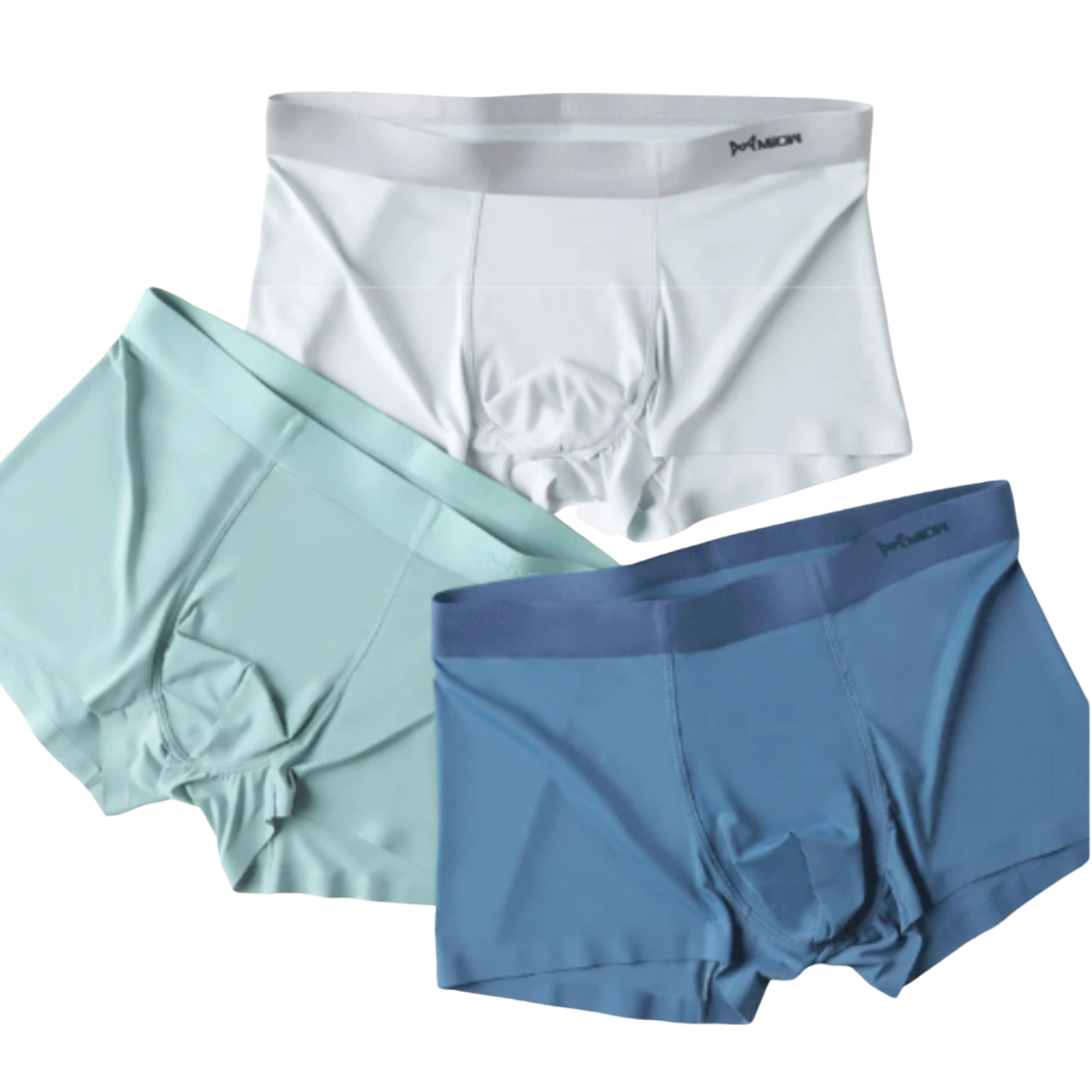 Men’s Ice Silk Boxer Shorts 3-Pack Front View – The Crew