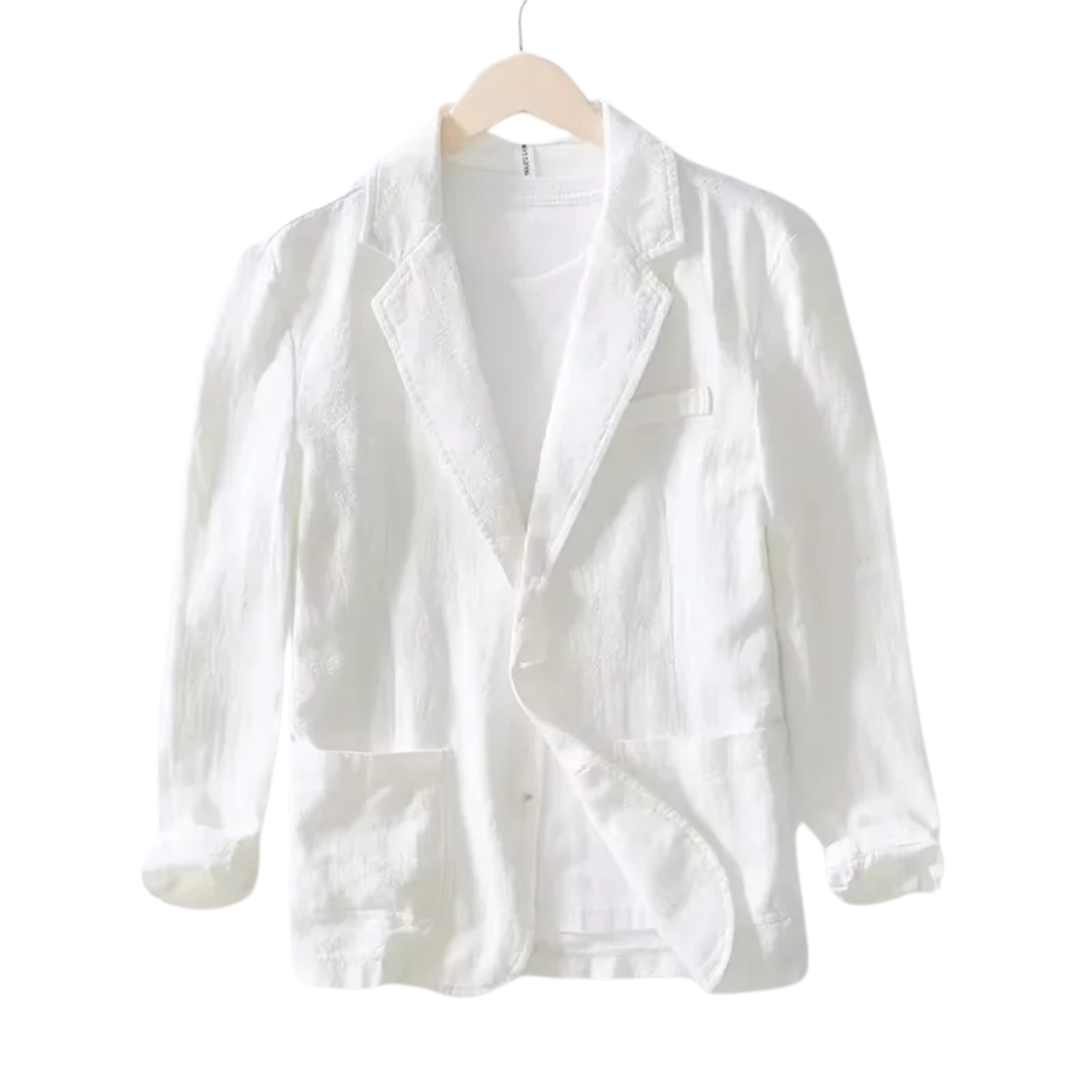 White Men’s Summer Linen Blazer Casual Style – The Crew