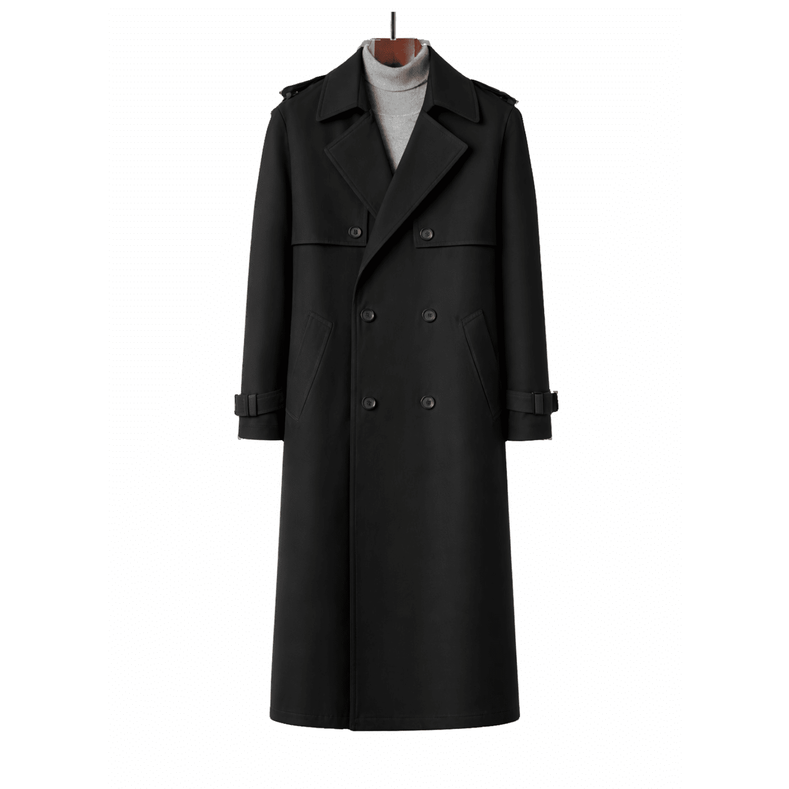 Men’s Extended - Length Trench Coat Windproof Business Style - The Crew