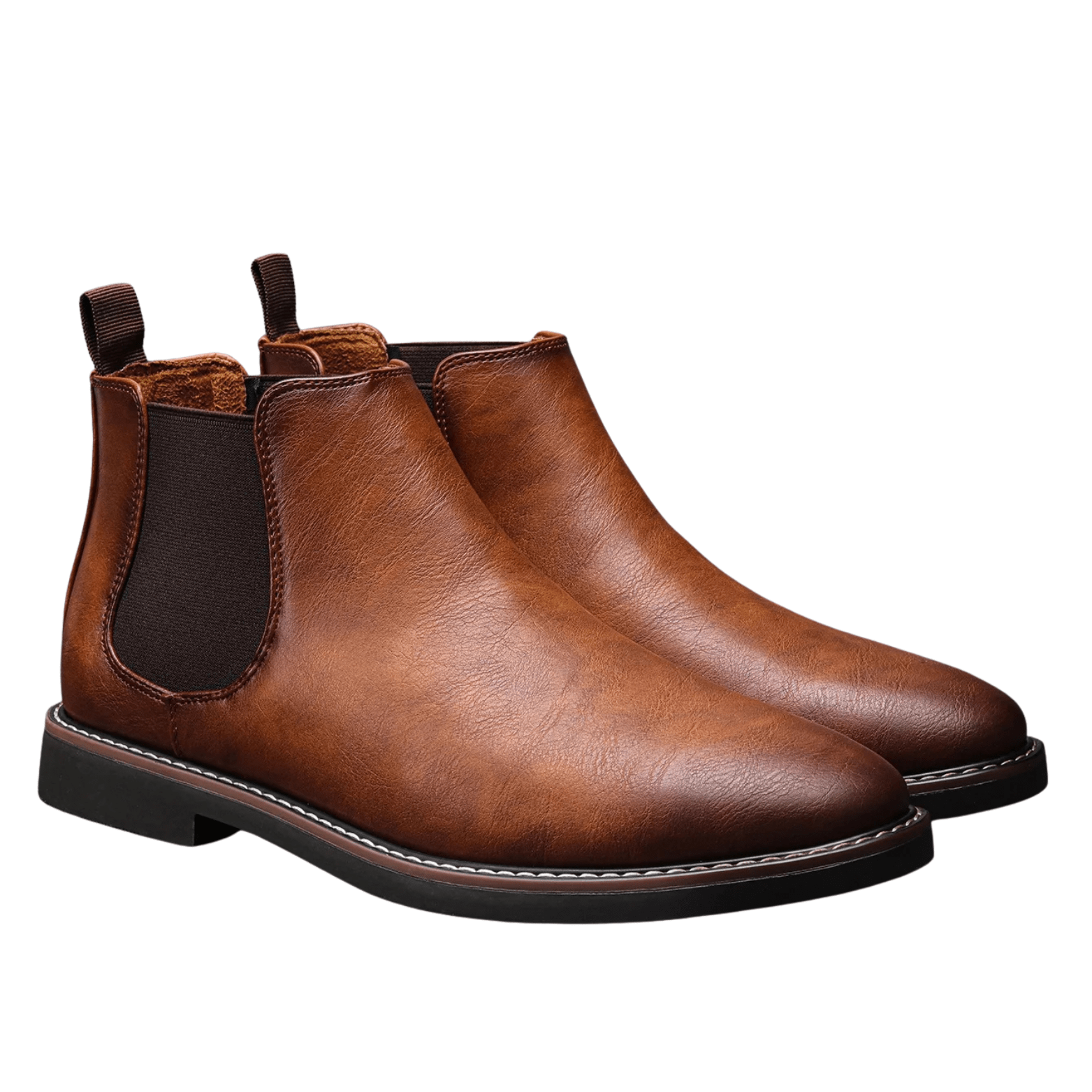 Retro Leather Chelsea Boots for Men β Vintage Ankle Style - The Crew