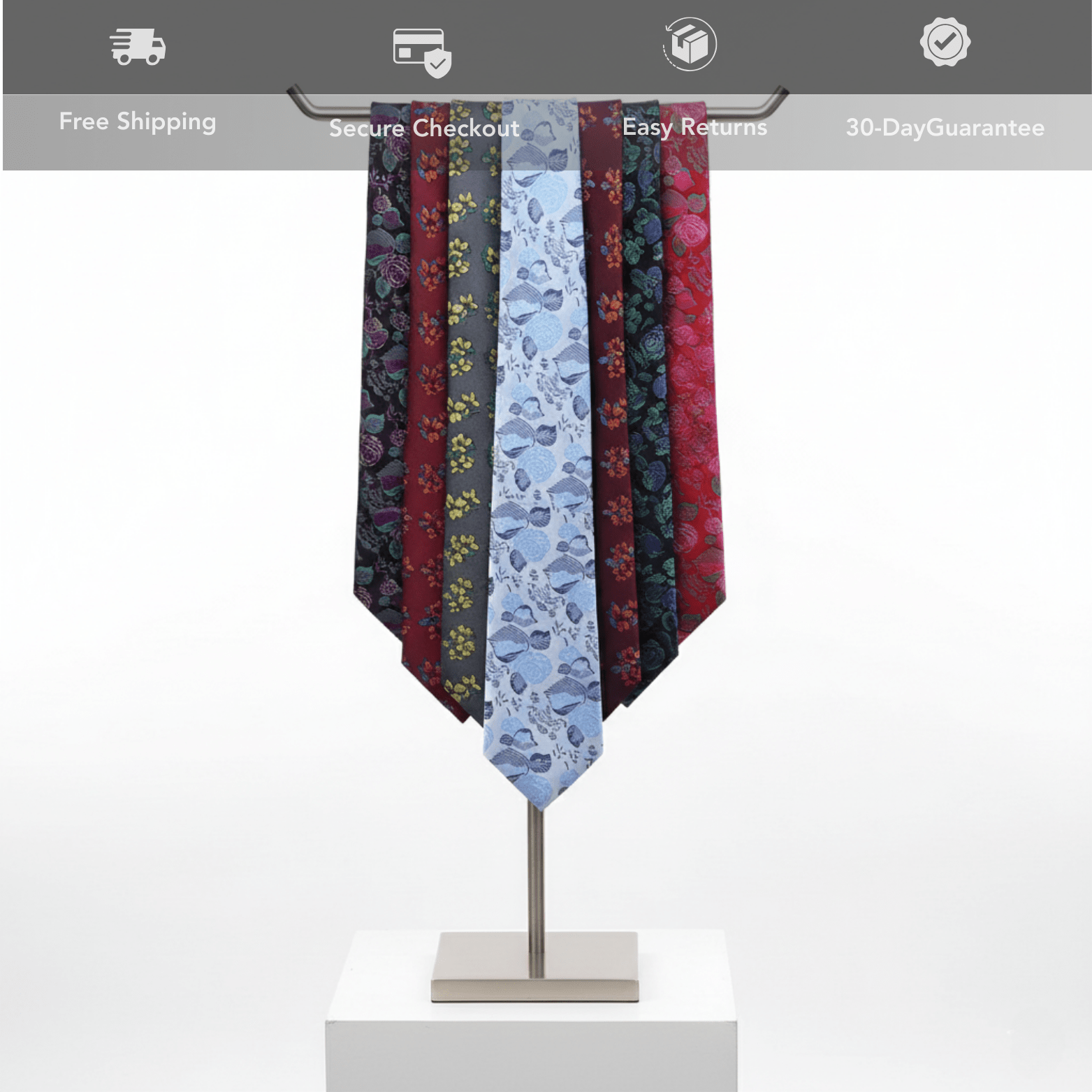 Men’s 6cm Floral Slim Tie - The Crew