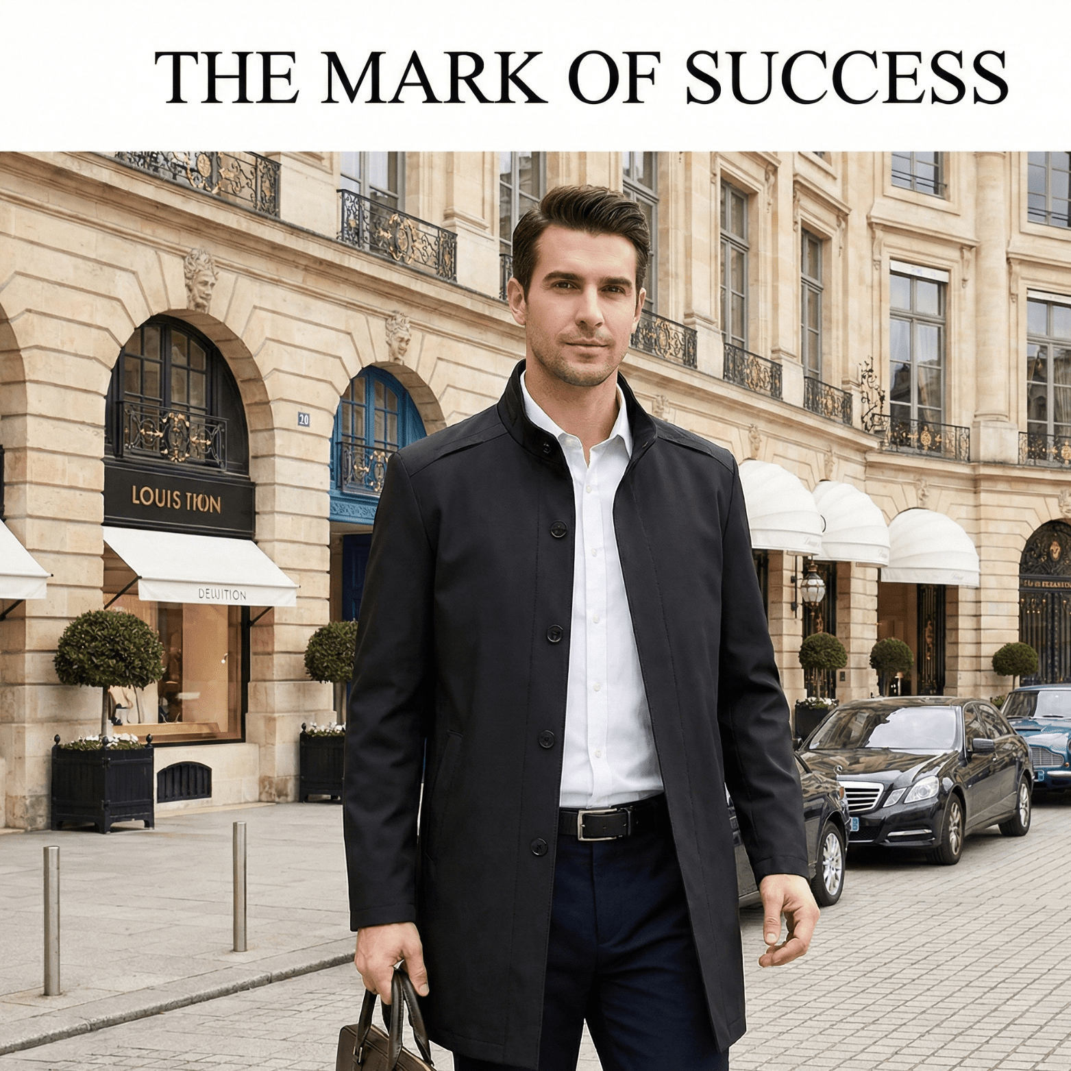 Men’s Stand Collar Trench Coat – Premium Autumn - The Crew