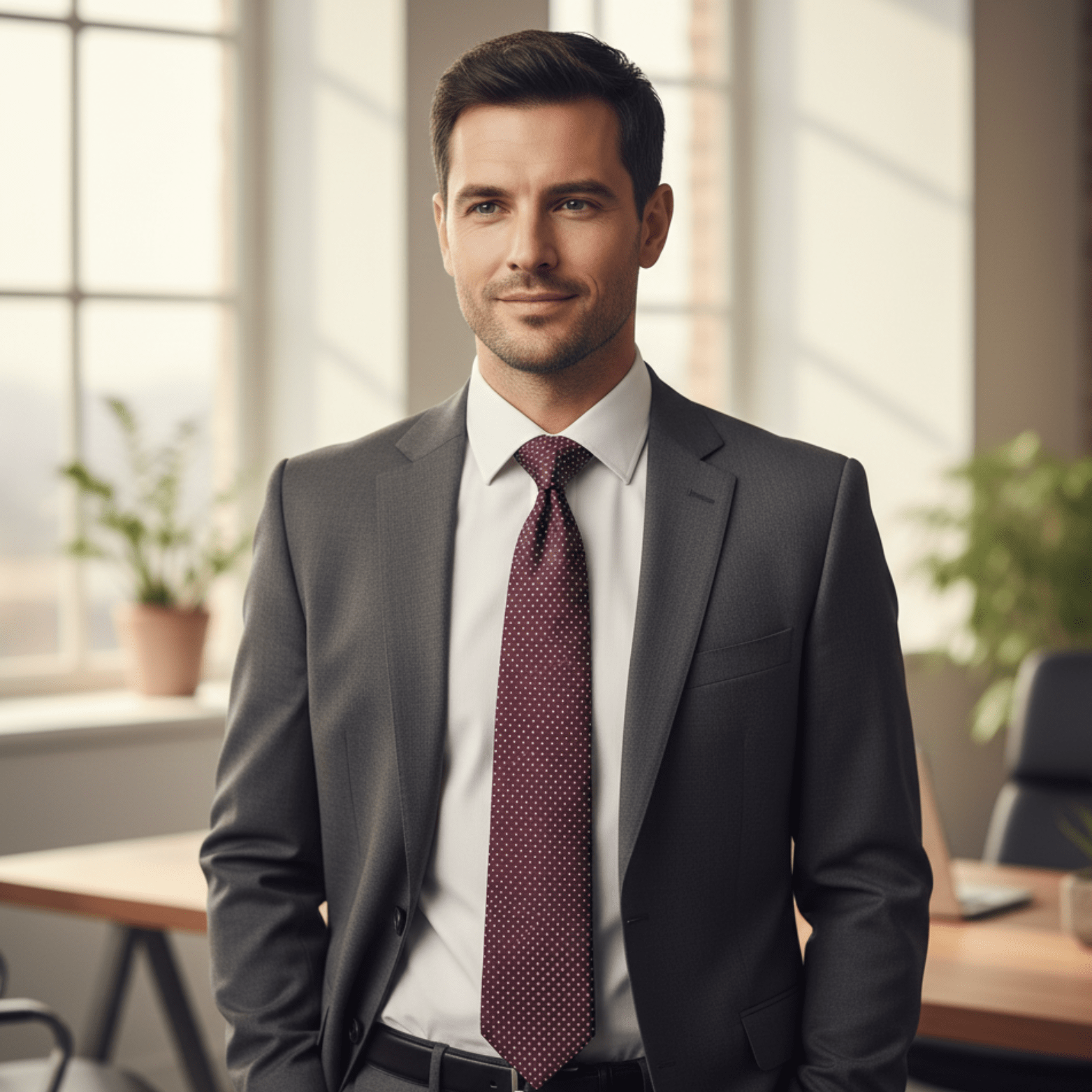 Men’s Floral & Polka Dot Necktie Set Blue Red Yellow - The Crew