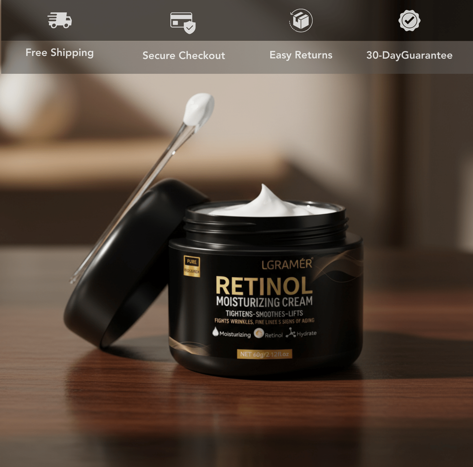 Men’s Retinol Face Cream – Anti - Aging Moisturizer - The Crew