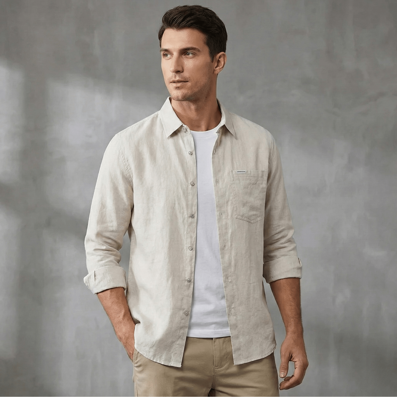 Men’s Linen White Casual Shirt – Lightweight Summer Style - The Crew