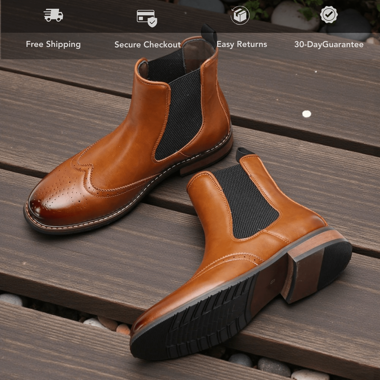 Men’s Soft Leather Chelsea Boots – Comfortable Ankle Fit - The Crew