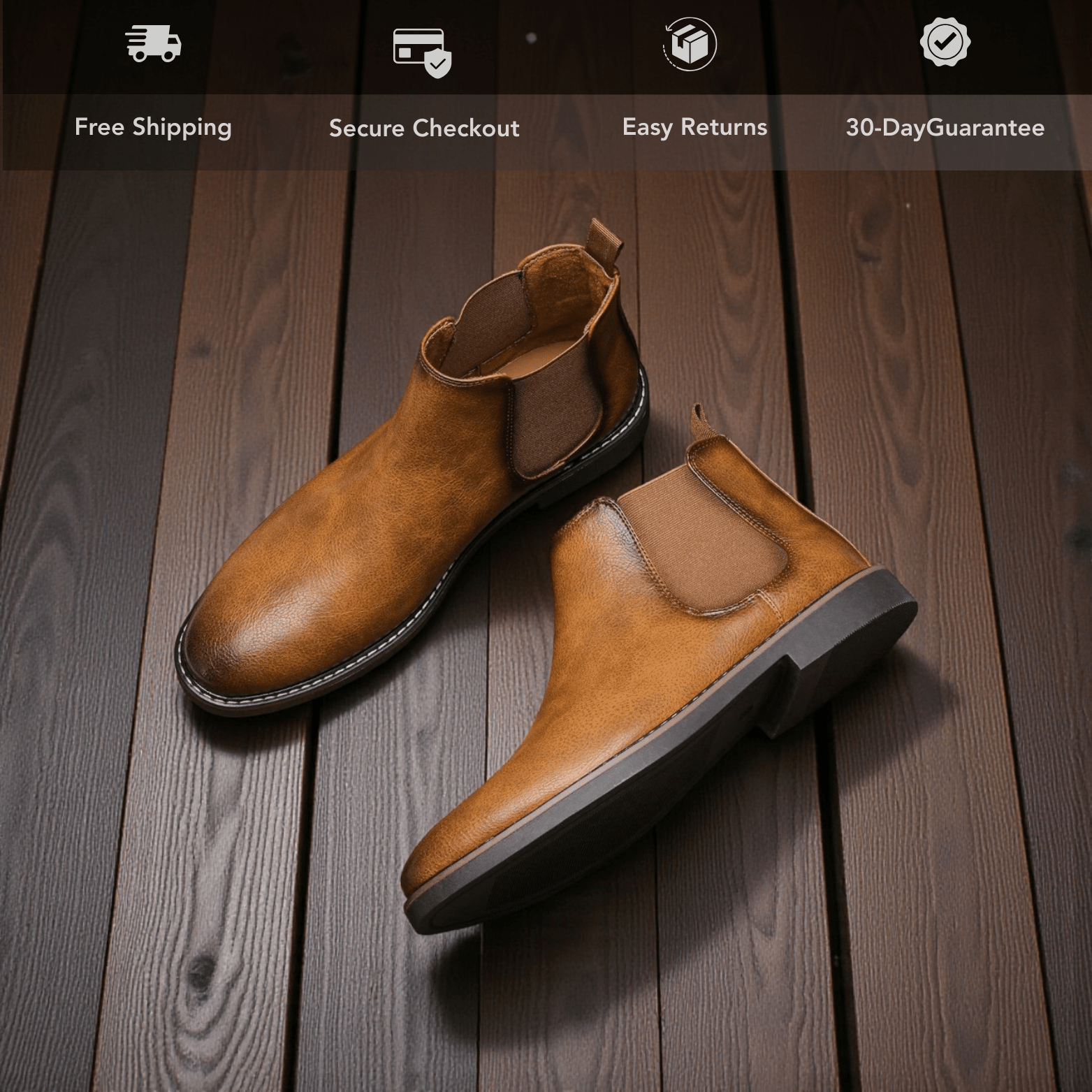 Retro Leather Chelsea Boots for Men β Vintage Ankle Style - The Crew