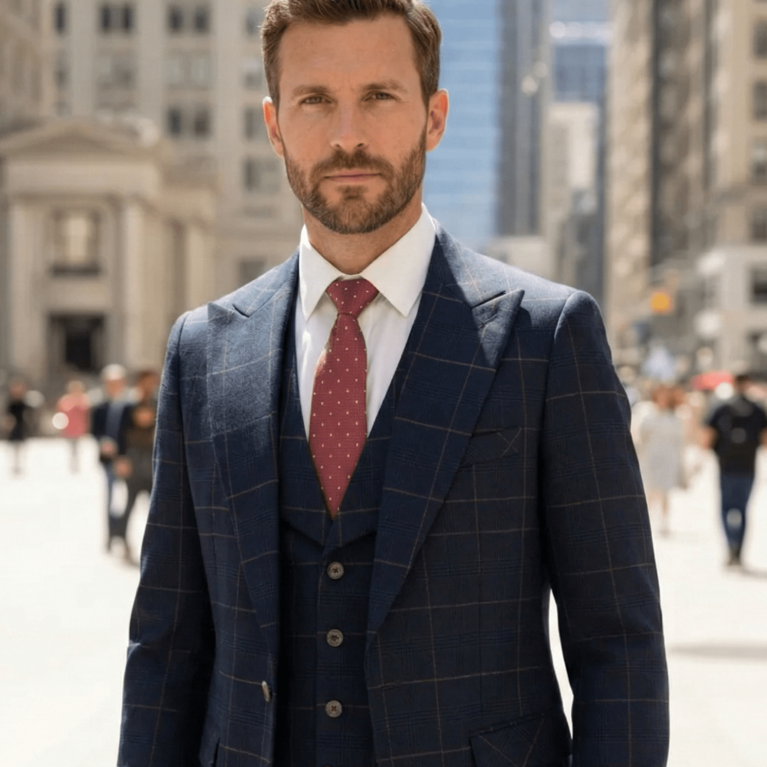 Men’s 3 - Piece Suit – Slim Fit Business Style - The Crew
