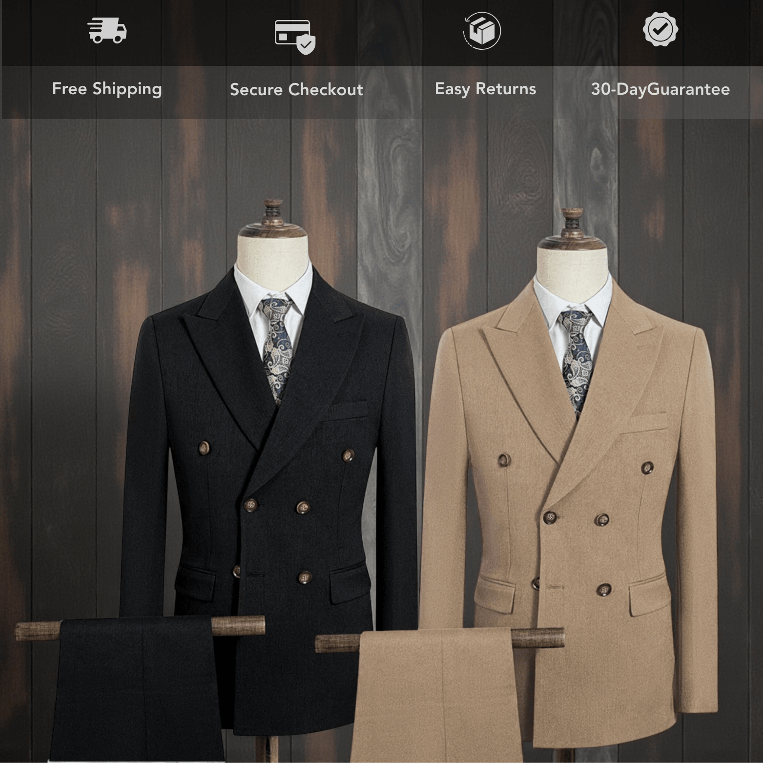 Men’s Premium Business Suit – Modern Slim Fit Style - The Crew