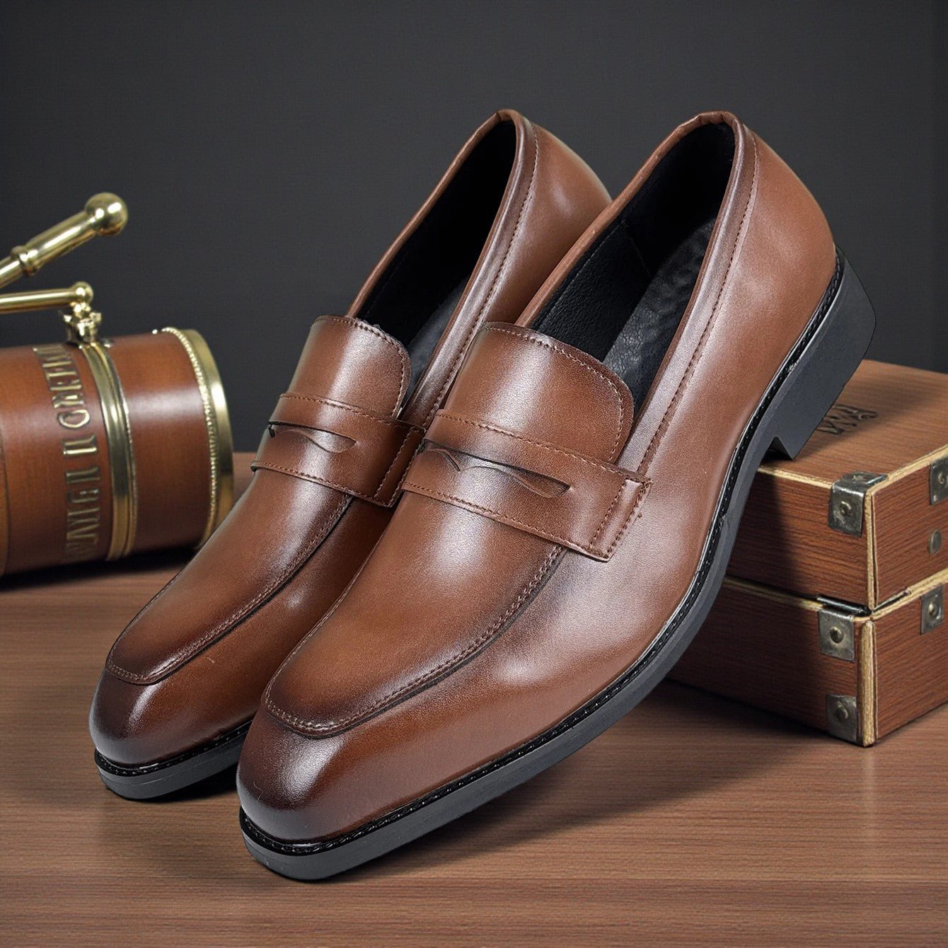 Men’s British Formal Leather Loafers – Classic Dress - The Crew