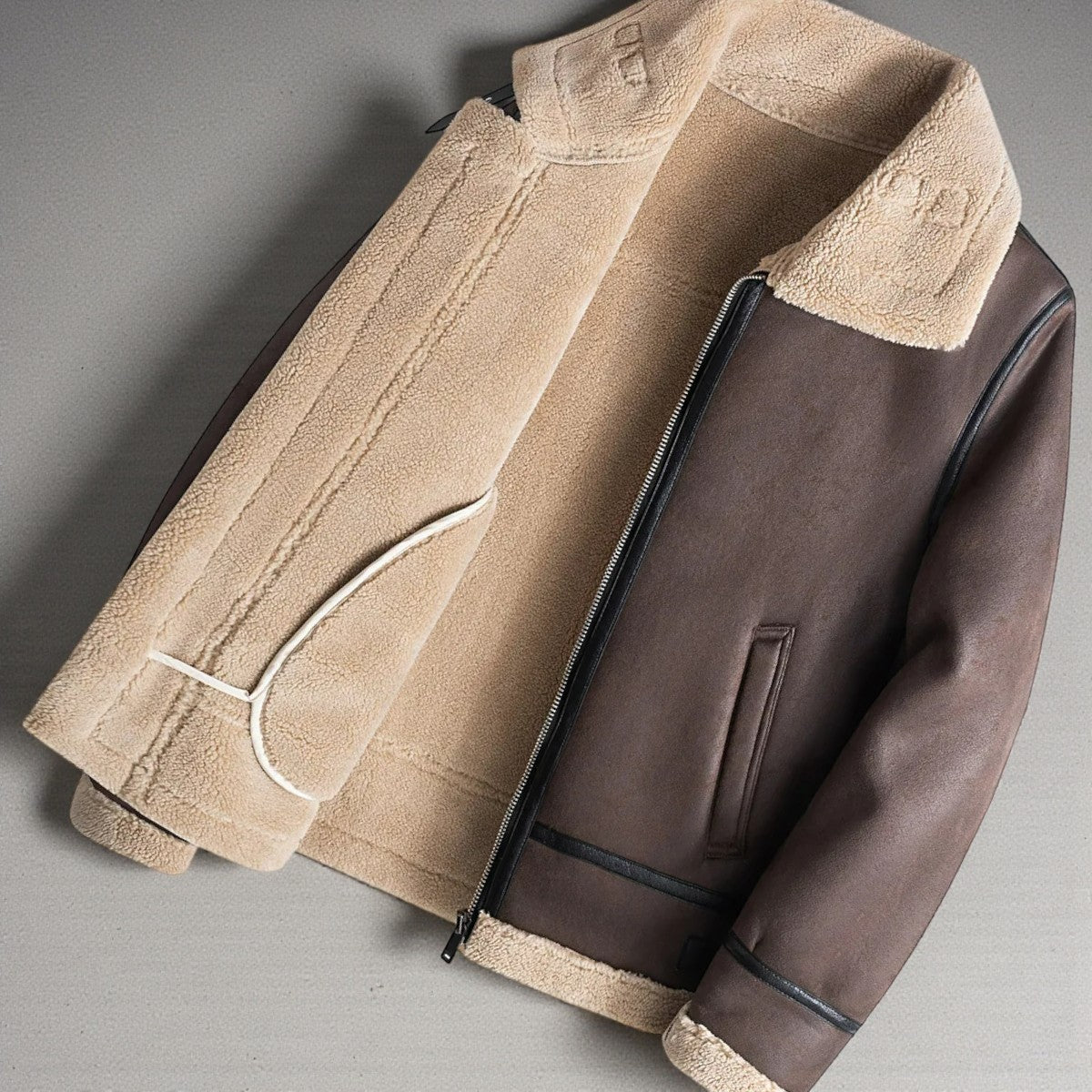 Men’s Winter Faux Leather Coat – Warm Casual Outerwear - The Crew