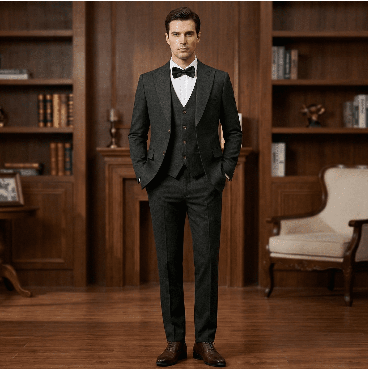 Men’s 3 - Piece Luxury Suit – Slim Fit Formal Style - The Crew