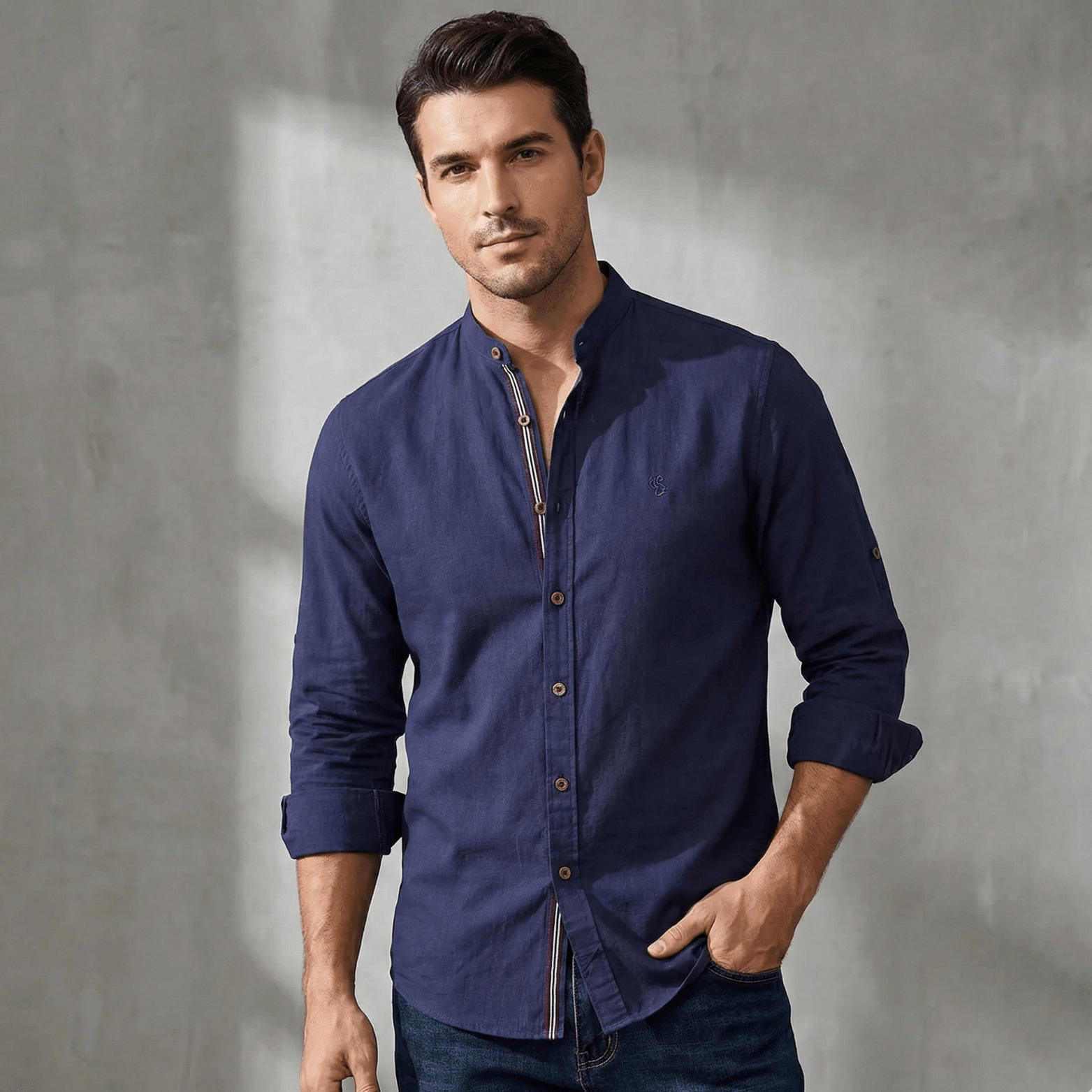 Men’s Premium Cotton Linen Shirt – Breathable Casual Style - The Crew