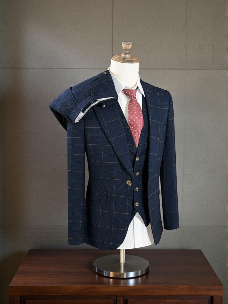 Men’s 3 - Piece Suit – Slim Fit Business Style - The Crew