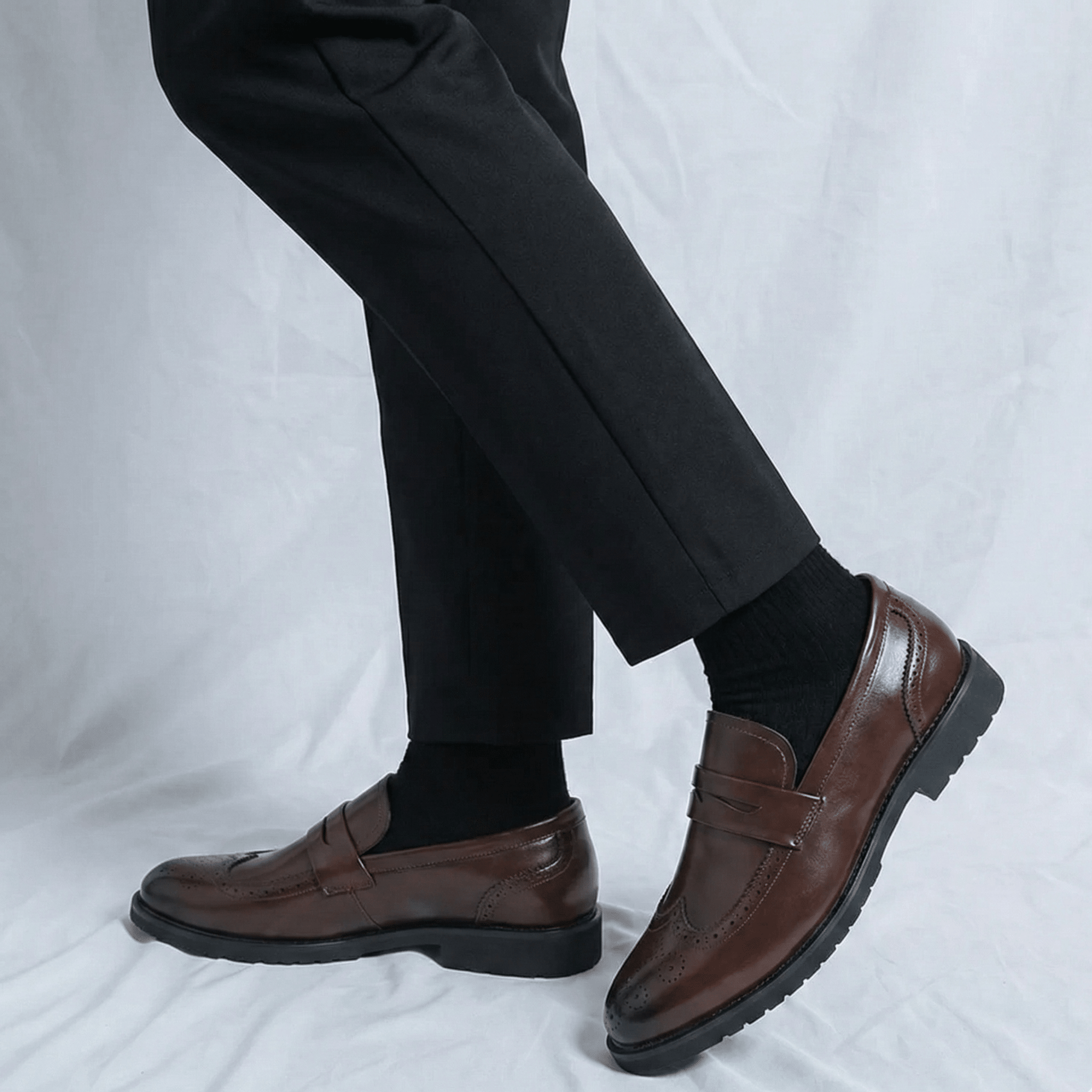 Men’s Classic Leather Slip - On Loafers – Timeless Dress - The Crew