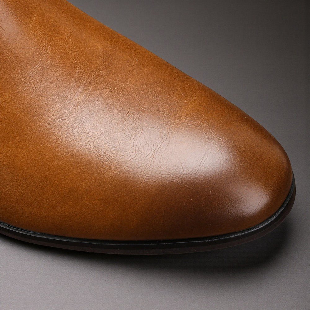 Men’s Sleek Chelsea Leather Boots – Modern Ankle Style - The Crew