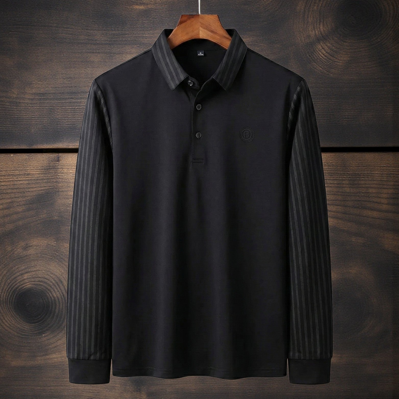 Men’s Slim Striped Collar Tee – Modern Street Style - The Crew