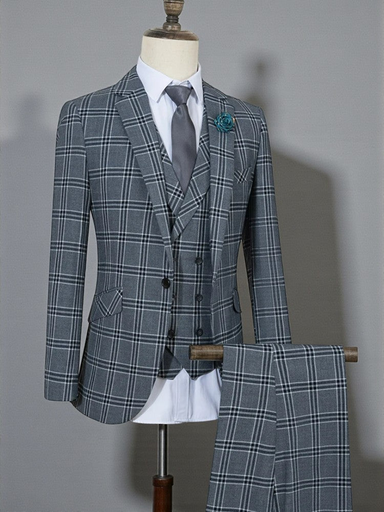 Men’s Gray Slim Fit Suit – Modern Business Style - The Crew