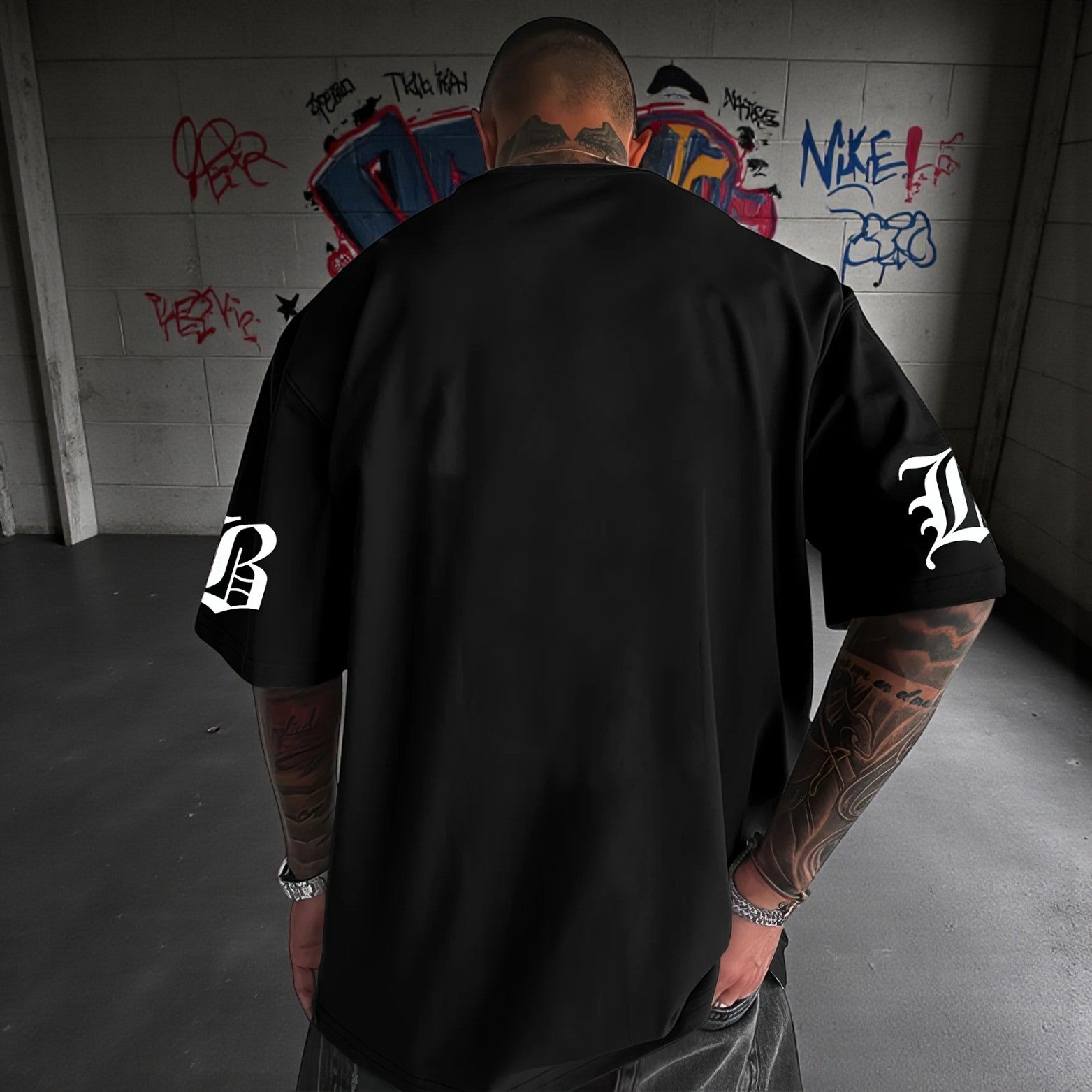 Men’s 3D Letter Graphic Tee – Bold Streetwear Style - The Crew