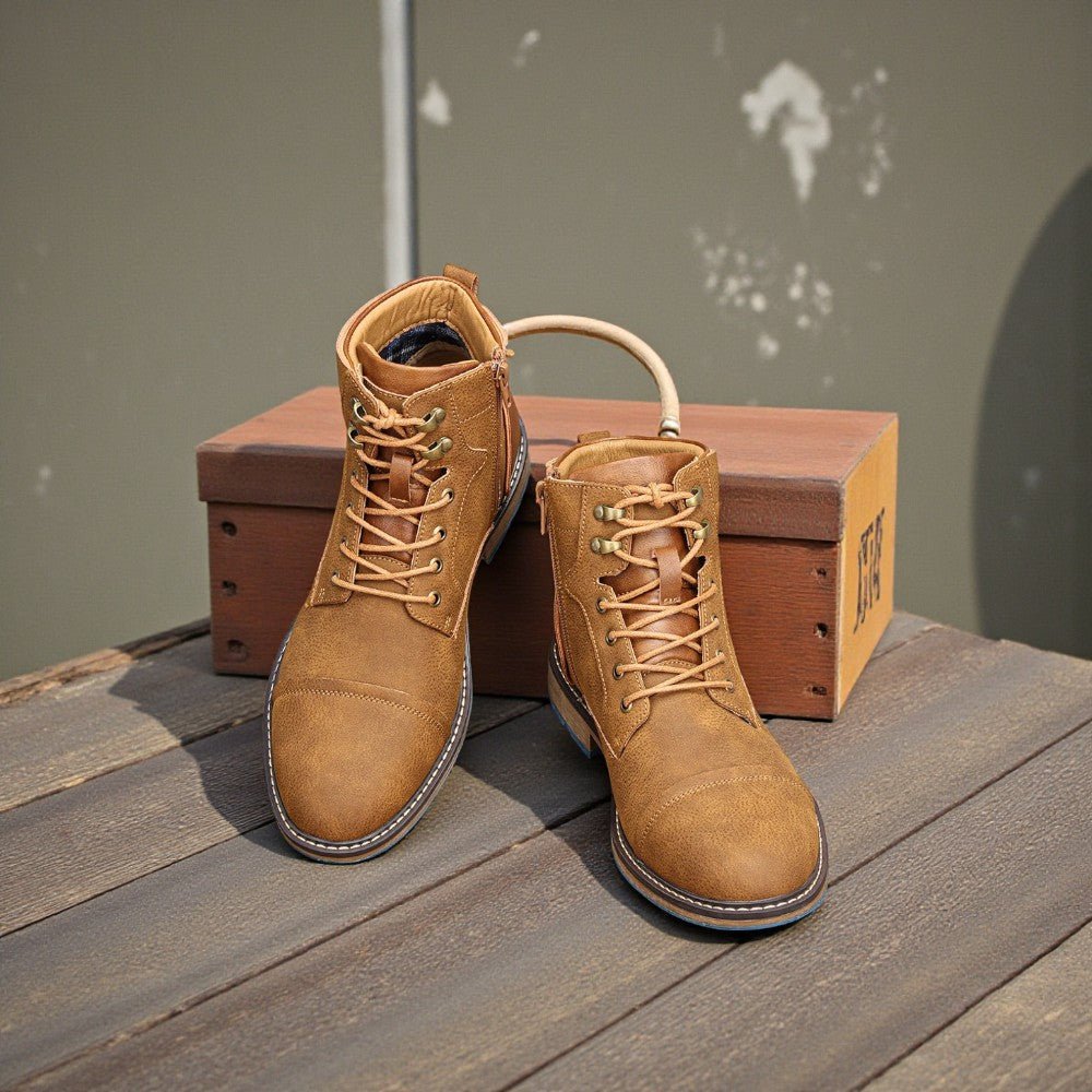 Men’s 2025 Premium Leather Boots – Luxury Casual Style - The Crew