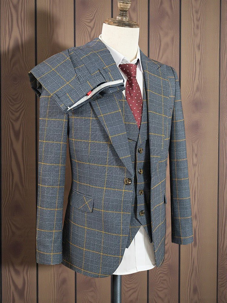 Men’s 3 - Piece Suit – Slim Fit Business Style - The Crew